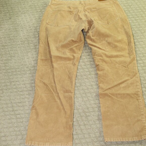Lands' End Corduroy Pants Women 8 Tan Brown Mid Rise Straight Leg Comfort - Picture 2 of 7